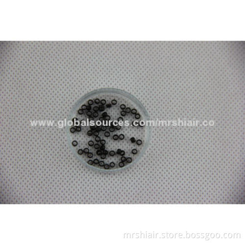 Small loop nano ring beads micro links tube 2mm for micro nano ring hair black brown blonde silvery
